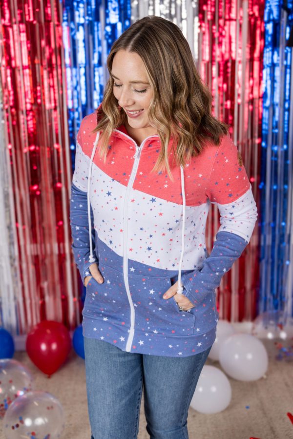 04.24 EN ROUTE Colorblock Fullzip - Liberty Stars Trio Sale - Image 3