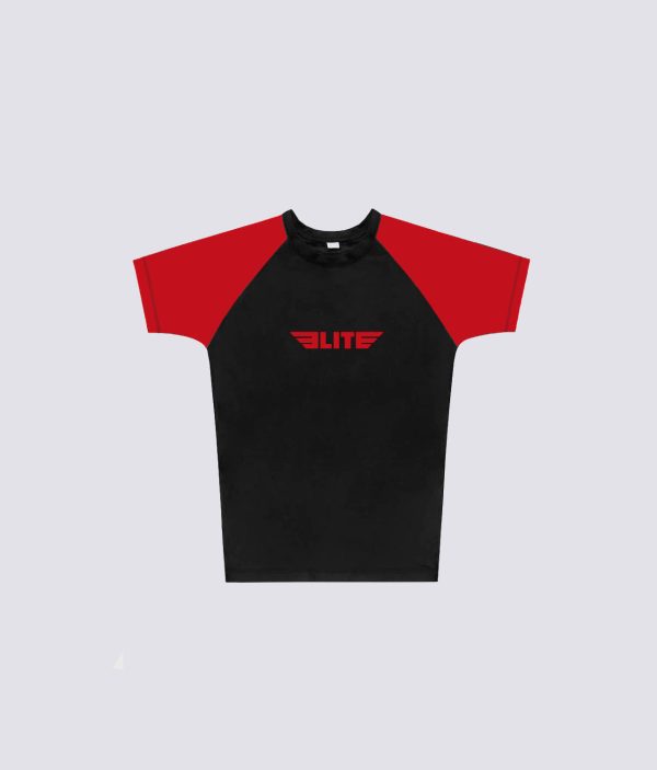 Women s Standard Red Short Sleeve MMA Rash Guard Online now - Image 4