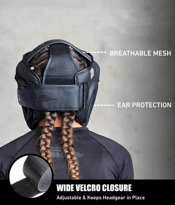 Kids  Black MMA Safety Headgear Supply - Image 2
