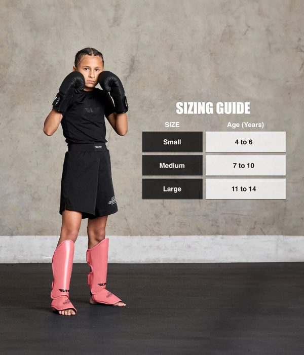 Kids  Plain Pink Boxing Shin Guards : 7 to 10 Years Discount - Image 5