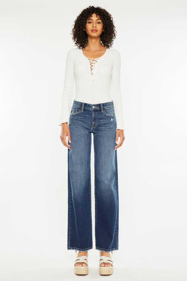 Gemma Mid Rise Wide Jeans Discount - Image 3