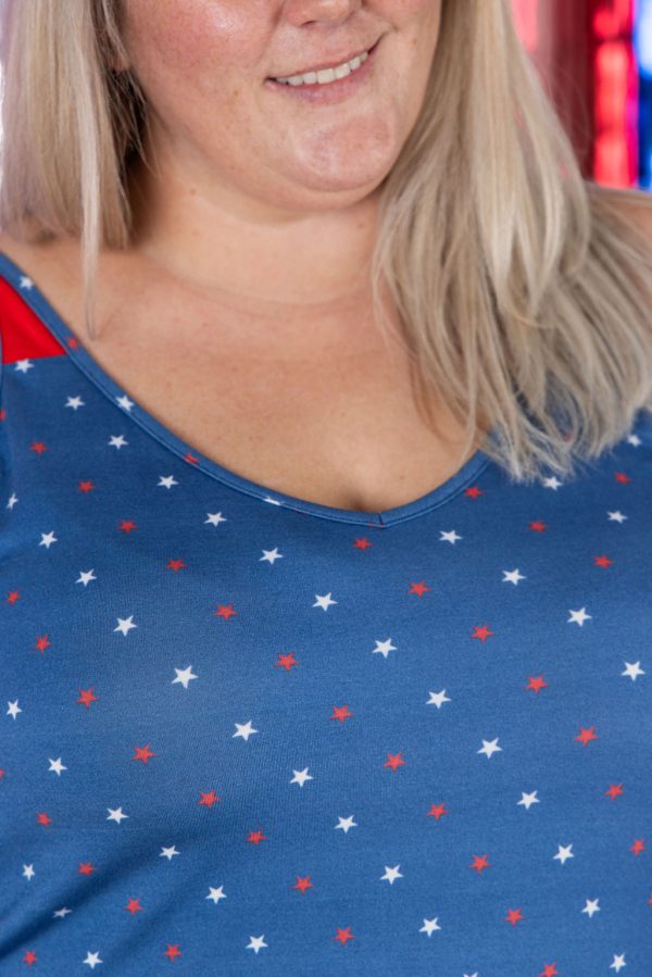 IN PRODUCTION Poppy Tank - Blue Freedom Stars Sale - Image 4