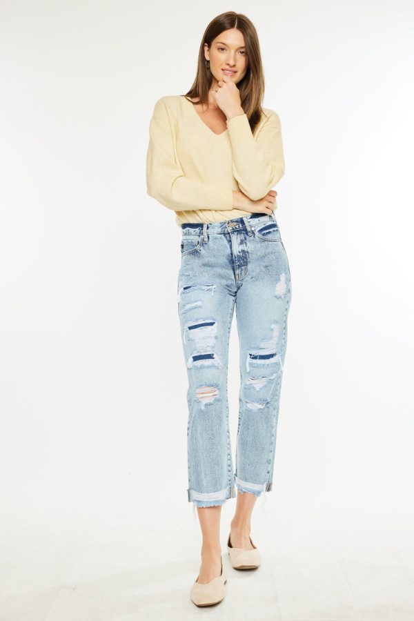 Mikel High Rise Straight Leg Jeans Online - Image 5