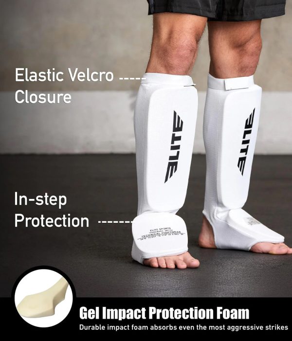 Adults  Standard White MMA Shin Guards Online now - Image 2