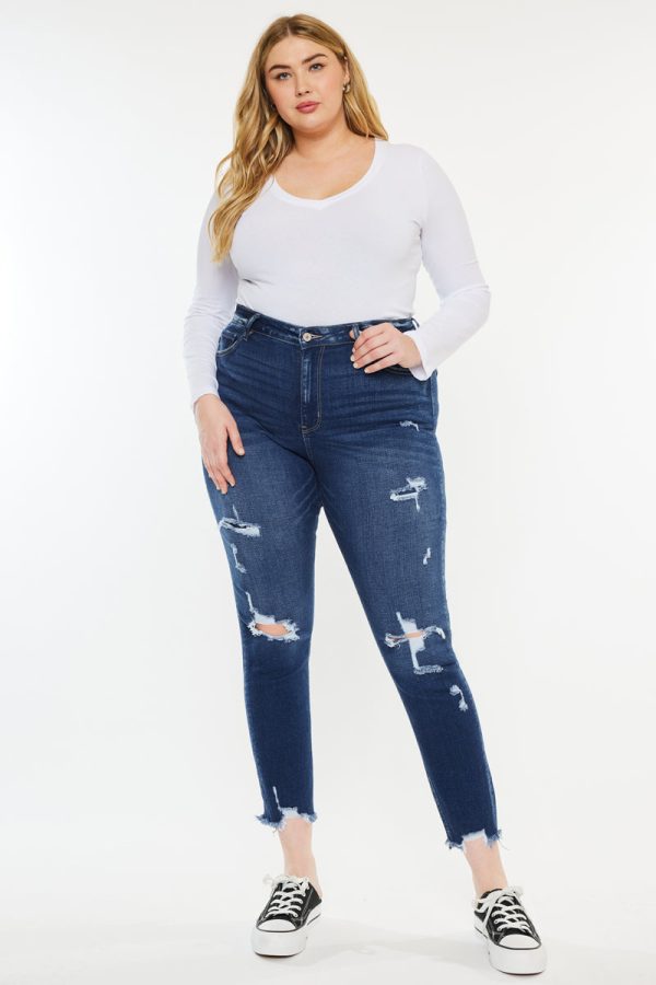 Alexia High Rise Ankle Skinny Jeans (Plus Size) For Sale