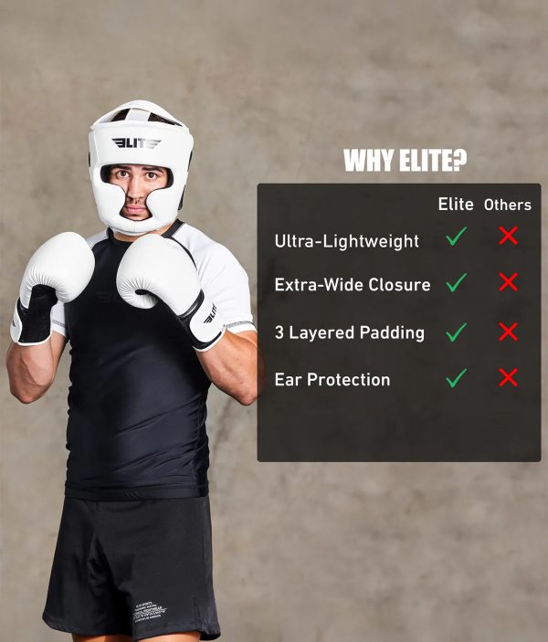 Adults  Essential White Wrestling Headgear For Discount - Image 5