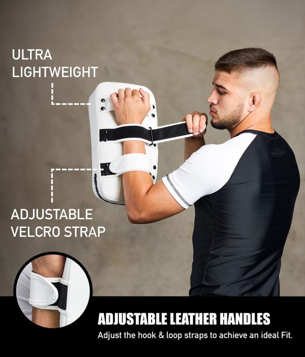 Adults Plain White Muay Thai Kick Pad For Sale - Image 3