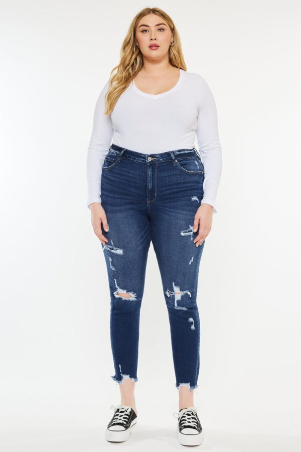 Alexia High Rise Ankle Skinny Jeans (Plus Size) For Sale - Image 3
