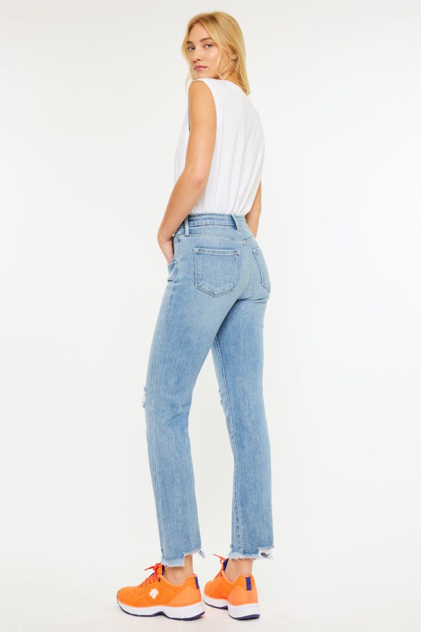 Clover High Rise Slim Straight Fit Leg Jeans on Sale - Image 2