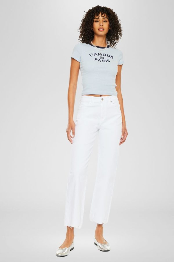 Skyla High Rise Slim Wide Leg Jeans Hot on Sale - Image 4