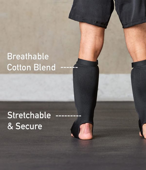 Adults  Standard Black Black MMA Shin Guards Online Sale - Image 3