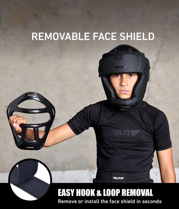 Kids  Black MMA Safety Headgear Supply - Image 3