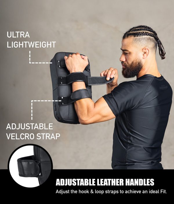 Adults Plain Black Muay Thai Kick Pad Supply - Image 3