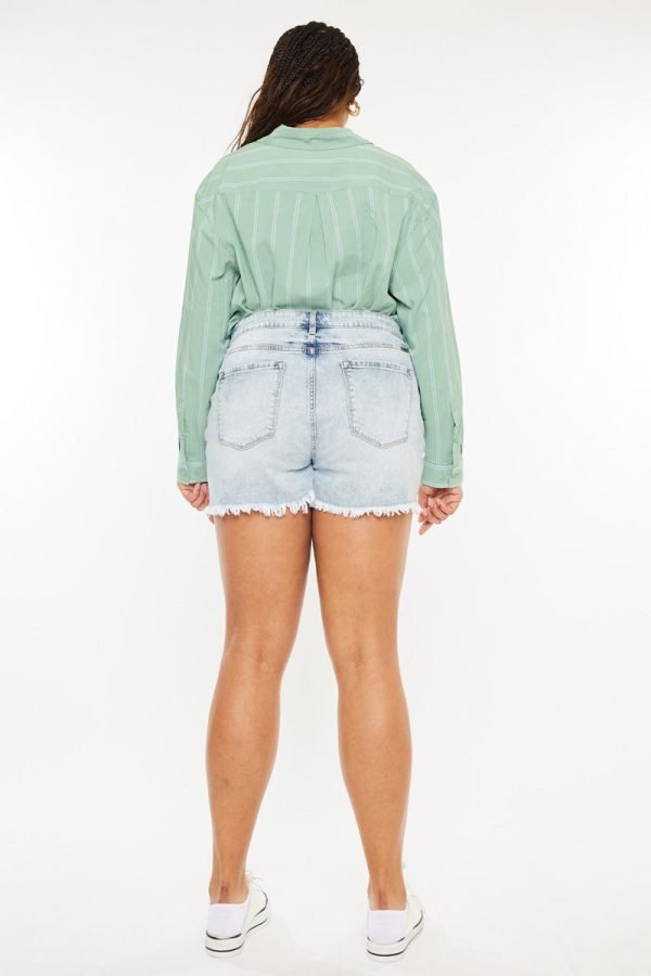 Anastasia High Rise Mom Shorts (Plus Size) For Sale - Image 2