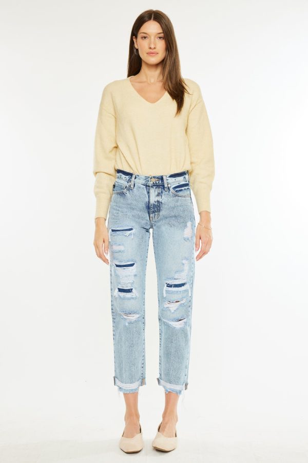 Mikel High Rise Straight Leg Jeans Online - Image 3