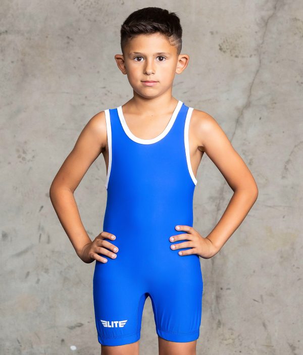 Standard Series Blue Kids Wrestling Singlet Cheap