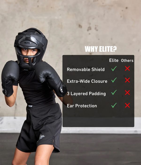 Kids  Black MMA Safety Headgear Supply - Image 5