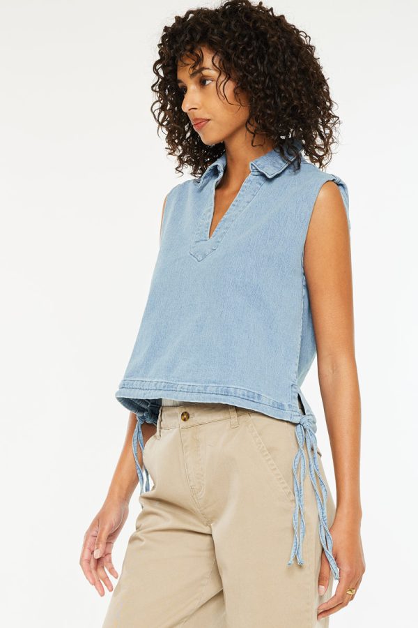 Bianca V-Neck Sleeveless Shirt Fashion - Image 4