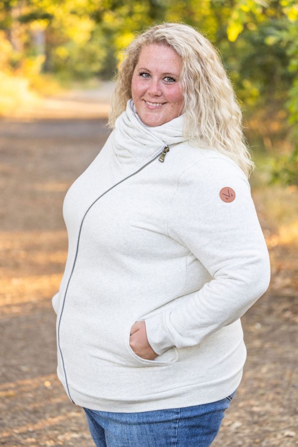 IN STOCK Quinn ZipUp Cowl - Oatmeal FINAL SALE Sale - Image 3