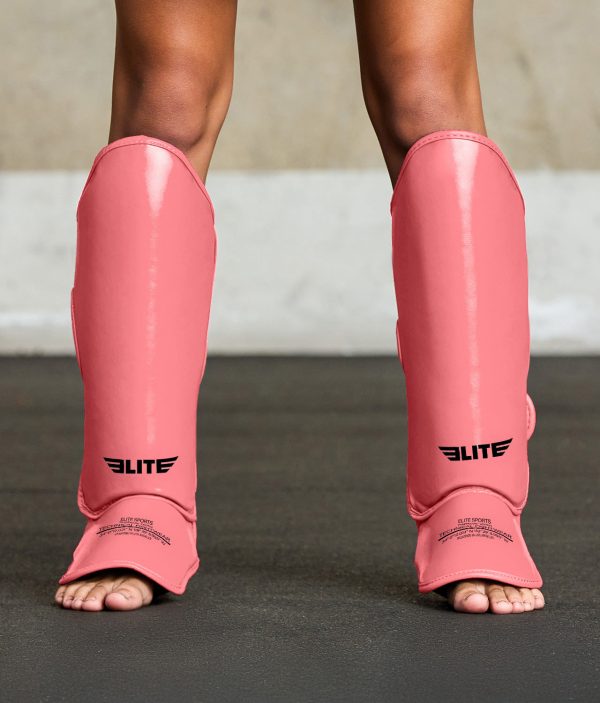 Kids  Plain Pink Boxing Shin Guards : 7 to 10 Years Discount