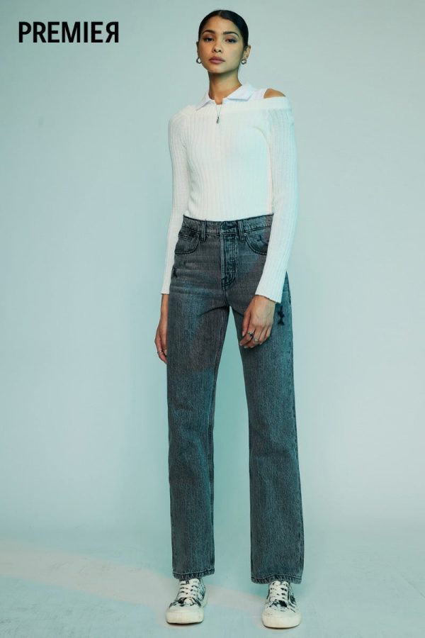 Lou Premier Ultra High Rise 90 s Straight Leg Jeans Cheap - Image 3