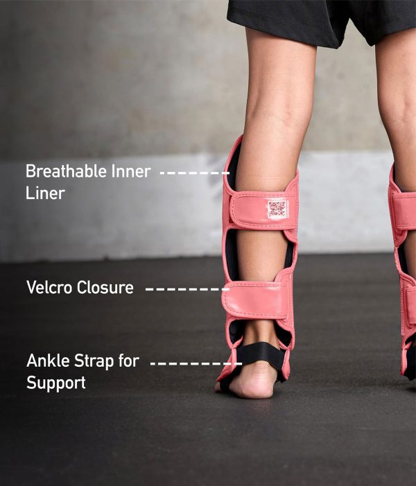 Kids  Plain Pink Boxing Shin Guards : 7 to 10 Years Discount - Image 3