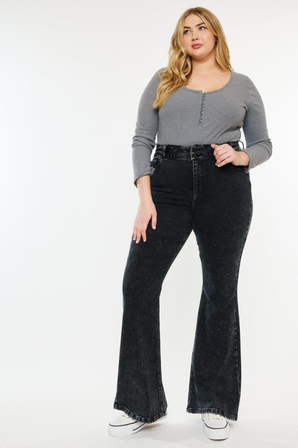 Soraya Ultra High Rise Flare Jeans (Plus Size) For Cheap - Image 4