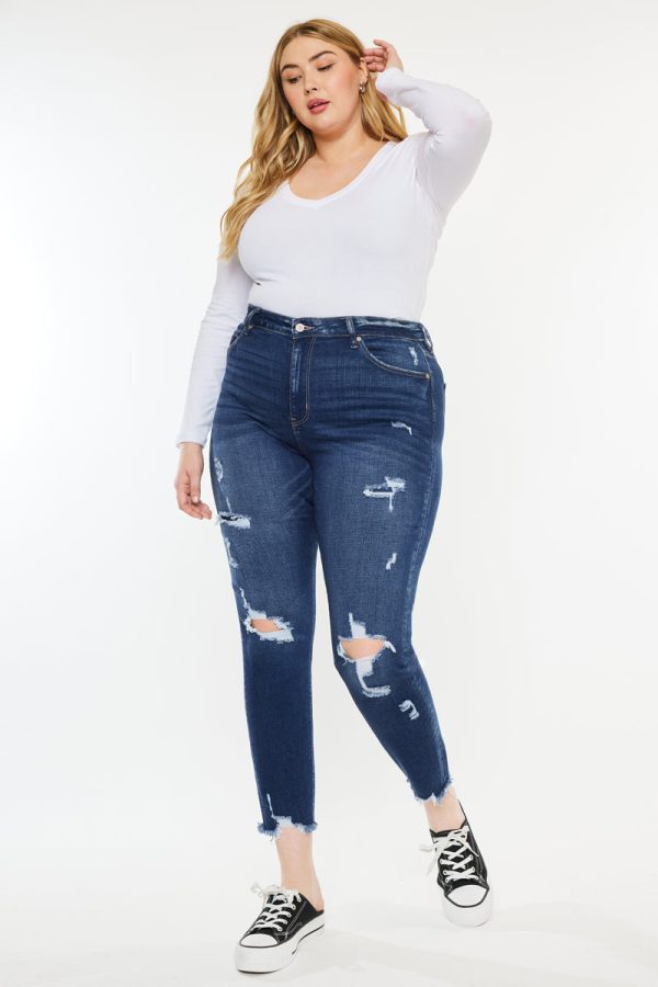 Alexia High Rise Ankle Skinny Jeans (Plus Size) For Sale - Image 5