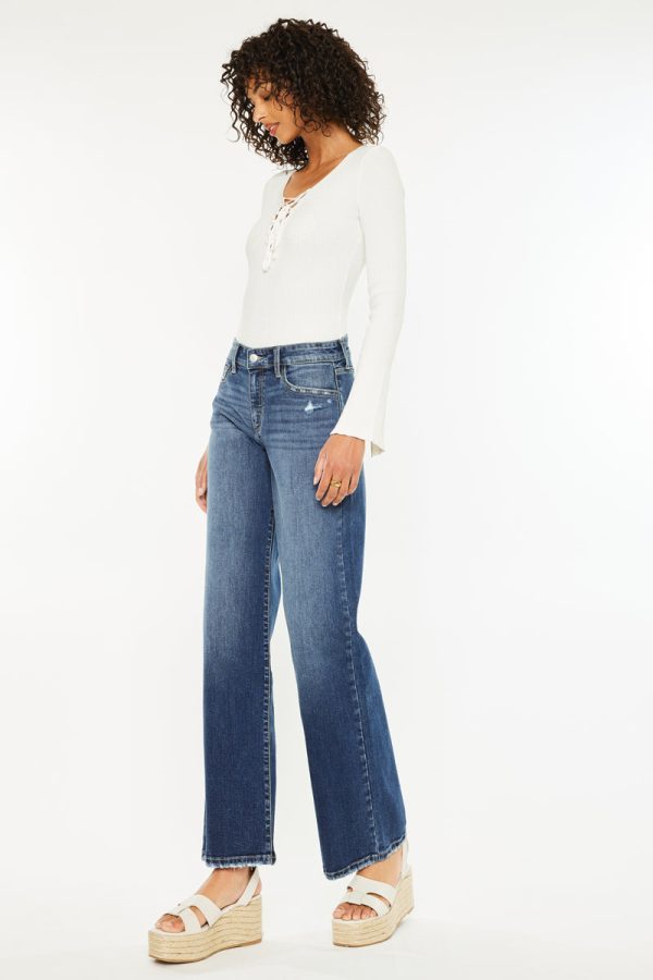 Gemma Mid Rise Wide Jeans Discount - Image 4