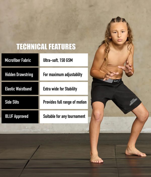 Black Jack Gray Kids Training Shorts Online Sale - Image 4