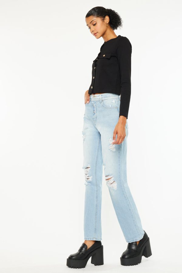 Paula 90 s Straight Fit Leg Jeans Online now - Image 4