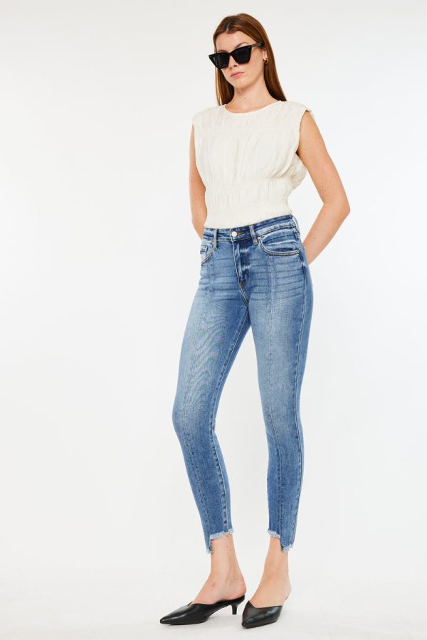 Lucy High Rise Ankle Skinny Jeans For Sale - Image 4