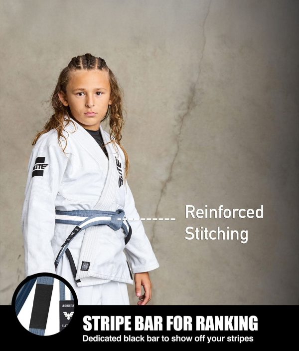 Brazilian Jiu Jitsu Kids BJJ Gray White Belt Online now - Image 2