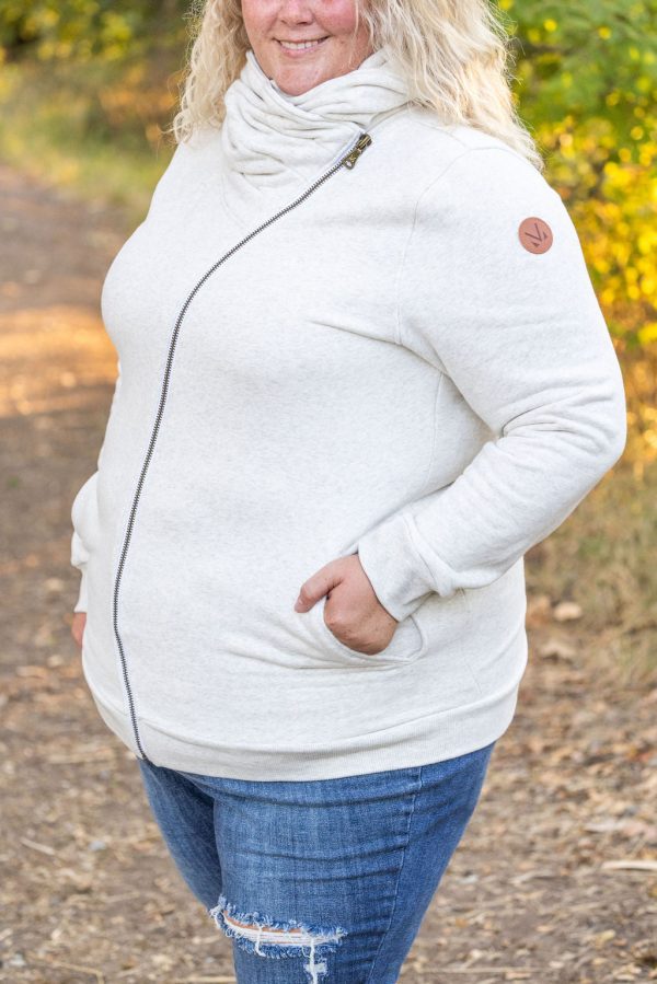 IN STOCK Quinn ZipUp Cowl - Oatmeal FINAL SALE Sale - Image 2