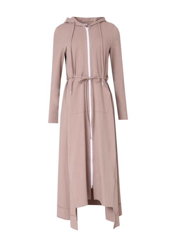 Mauve Maxi Sweatshirt Dress For Cheap - Image 4