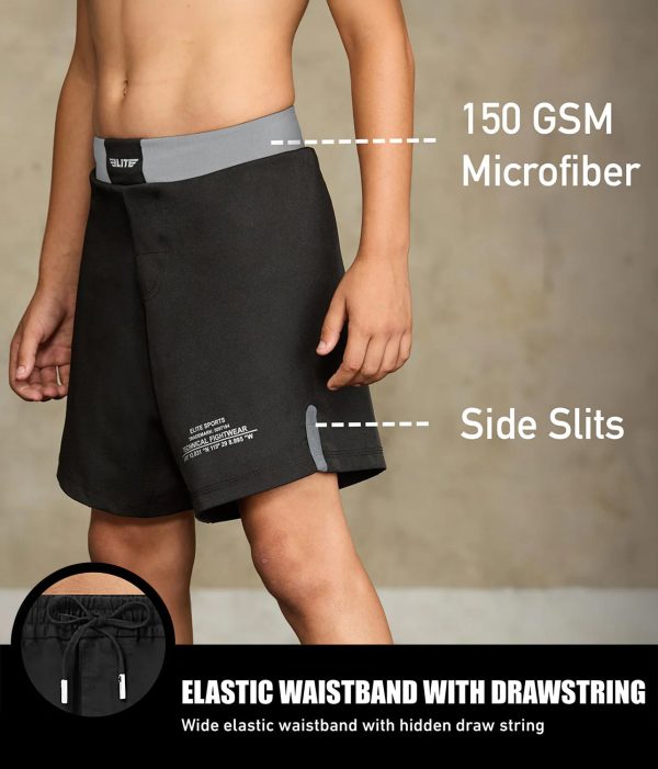 Black Jack Gray Kids Training Shorts Online Sale - Image 2