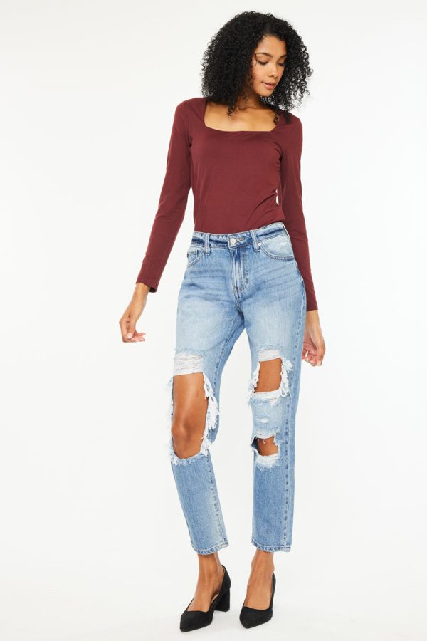 Bonnie High Rise Boyfriend Jeans Discount