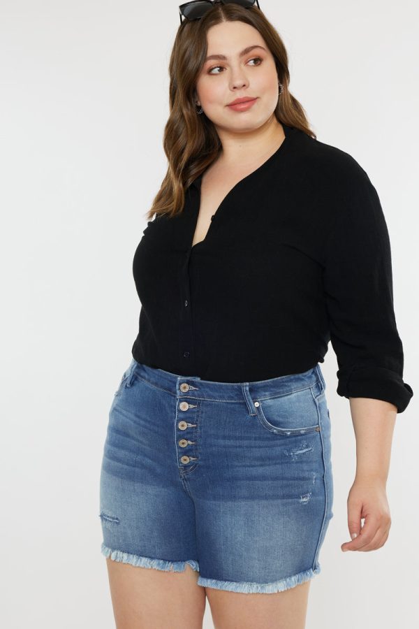 Zelda Mid Rise Shorts  (Plus Size) Supply - Image 4