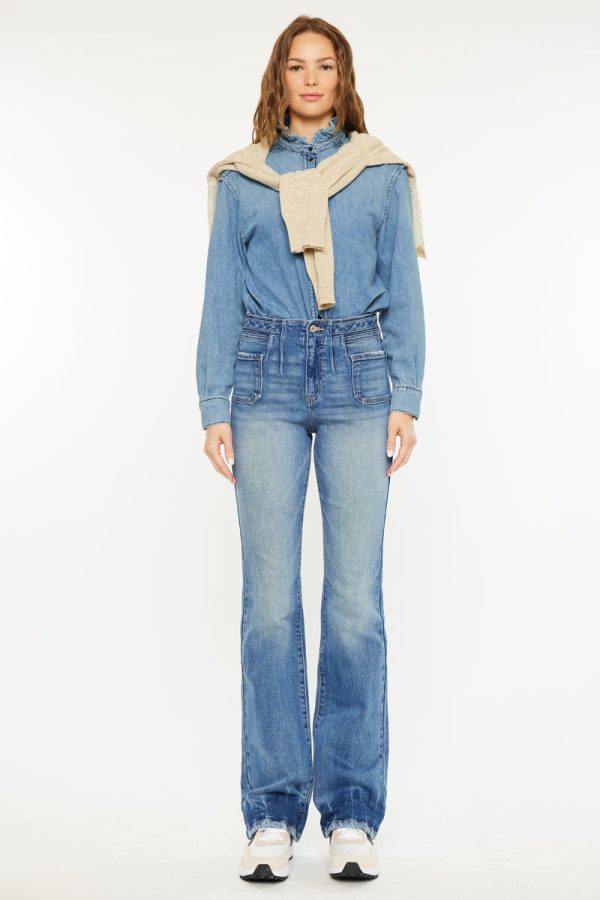 Denicee High Rise Bootcut Jeans Supply - Image 4