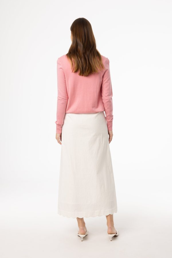 Cream Scalloped Maxi Skirt Sale - Image 3