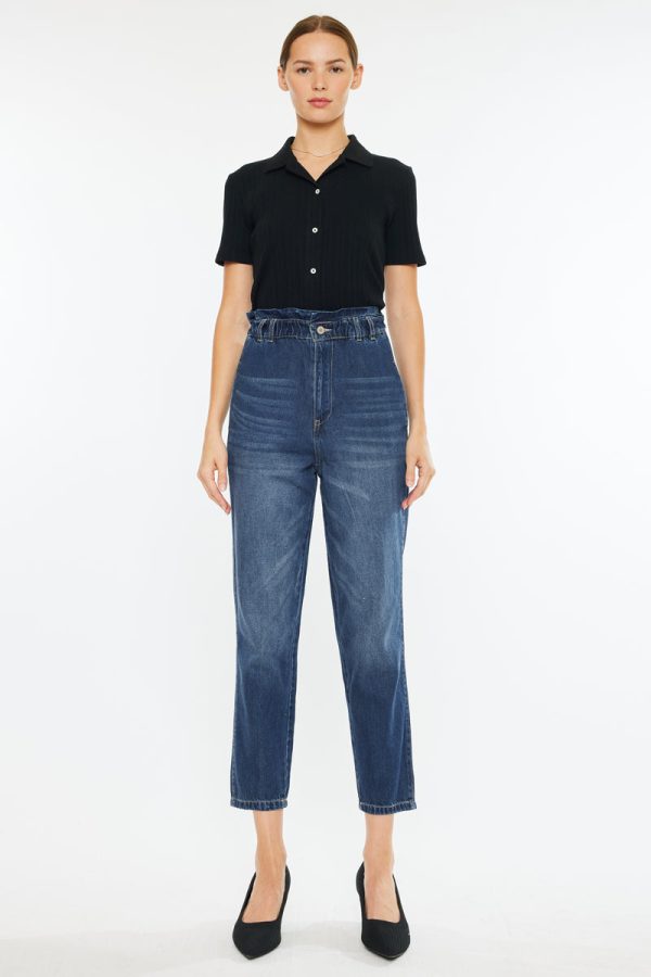 Dottie Ultra High Rise Paper Bag Slouch Fit Jeans Supply - Image 3