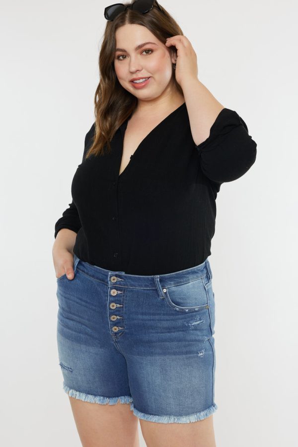 Zelda Mid Rise Shorts  (Plus Size) Supply - Image 5