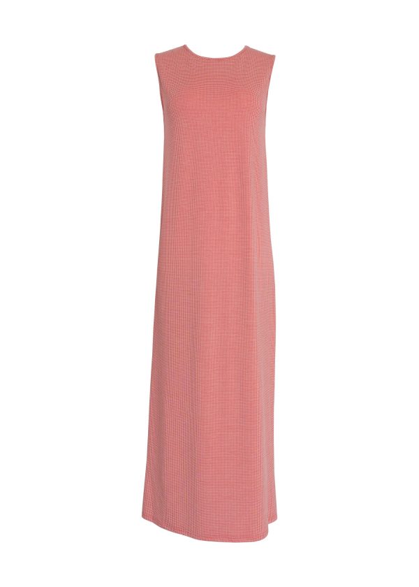 Red Checkered Maxi Jumper Hot on Sale - Image 2