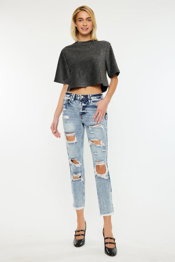Collie High Rise Mom Jeans Online - Image 3