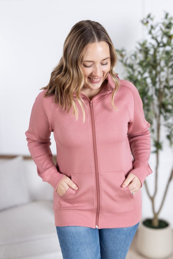 IN PRODUCTION Scuba FullZip Hoodie - Rose For Cheap - Image 2