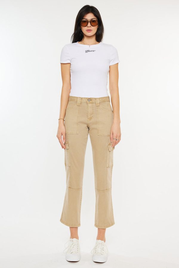 Lavinia High Rise Slim Straight Leg Cargo Pants on Sale - Image 3