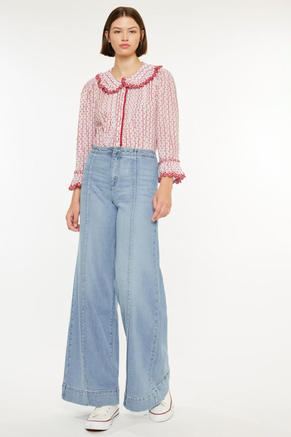 Deena High Rise Wide Leg Jeans Cheap - Image 3