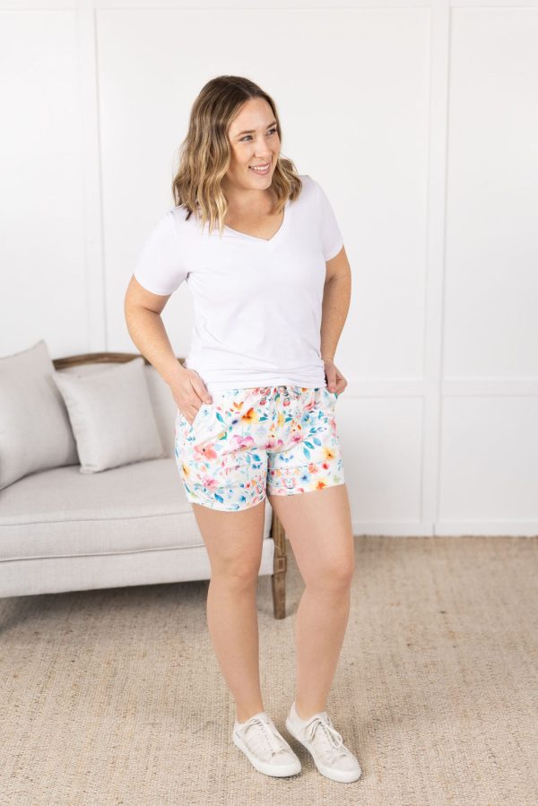 IN PRODUCTION Jamie Shorts - Watercolor Floral Sale - Image 4