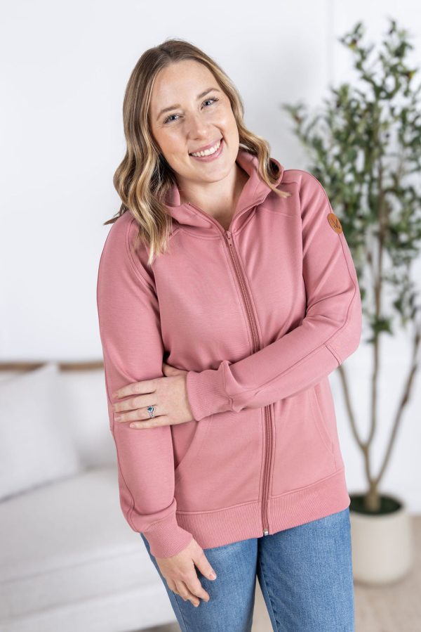 IN PRODUCTION Scuba FullZip Hoodie - Rose For Cheap - Image 5