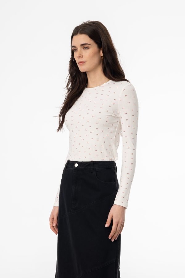 Red Floral Printed T-Shirt on Sale - Image 2